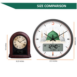 Alfajr Ana-Digital Large Round Automatic Azan Prayer Qibla Muslim Wall Clock CR-23 (Madinah)