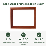 Solid Wood Frame for Alfajr CF-19 Azan Wall Clocks - Reddish Brown