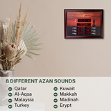 AL-FAJIA Automatic Worldwide Large Digital 8 Azan Sounds Wall Clock LR40-A (Red)