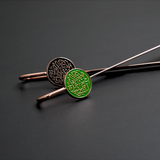 AzanClk Islamic Metal Bookmark | Arabic Calligraphy | Ramadan/Eid/Nikkah Gifts (Green)