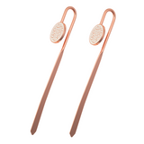 AzanClk Islamic Metal Bookmark | Arabic Calligraphy | Ramadan/Eid/Nikkah Gifts (White) - 2 Pack