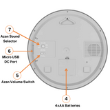 Alfajr Ana-Digital Large Round Automatic Azan Prayer Qibla Muslim Wall Clock CR-23 (Madinah)