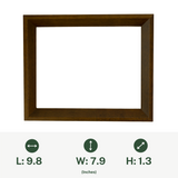 Solid Wood Frame for Alfajr CF-19 Azan Wall Clocks - Dark Brown