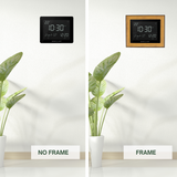 Alfajr CF-19 Azan Clock (Black) with Detachable PS Frame (Light Brown)