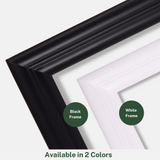 Solid Wood Frame for Alfajr CF-19 Azan Wall Clocks - White