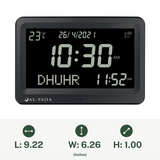 AL-FAJIA Automatic Worldwide Digital 8 Azan Sounds Wall and Desk Clock FAJ-113 (Black)
