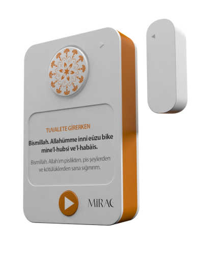 Mirac Islamic Motion Sensor Audible Dua Set For Entering and Leaving the Washroom