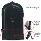 AL-FAJIA Automatic Worldwide Large Digital 8 Azan Sounds Wall and Desk Clock 4008-PRO (Black)