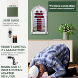 AL-FAJIA Automatic Worldwide Large Digital 8 Azan Sounds Wall and Desk Clock 4008-PRO (Silver)